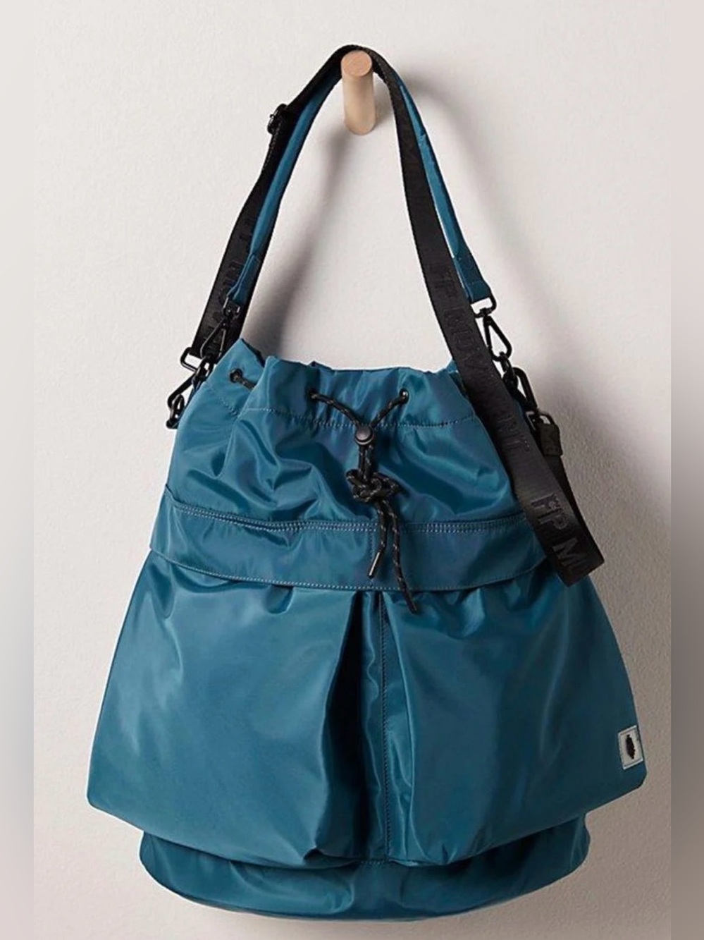 FP Movement by Free People Teal Blue Drawstring Shoulder Bag